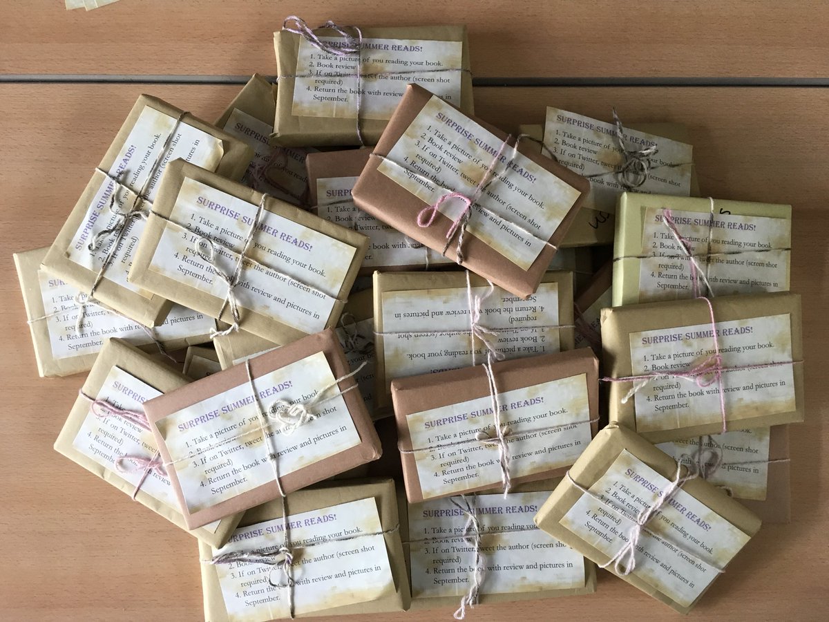 AlexFlemingSch's tweet photo. Can’t wait to hand out surprise summer reads to all staff today. @_Reading_Rocks_ #readingforpleasure https://t.co/Td3ptENDil