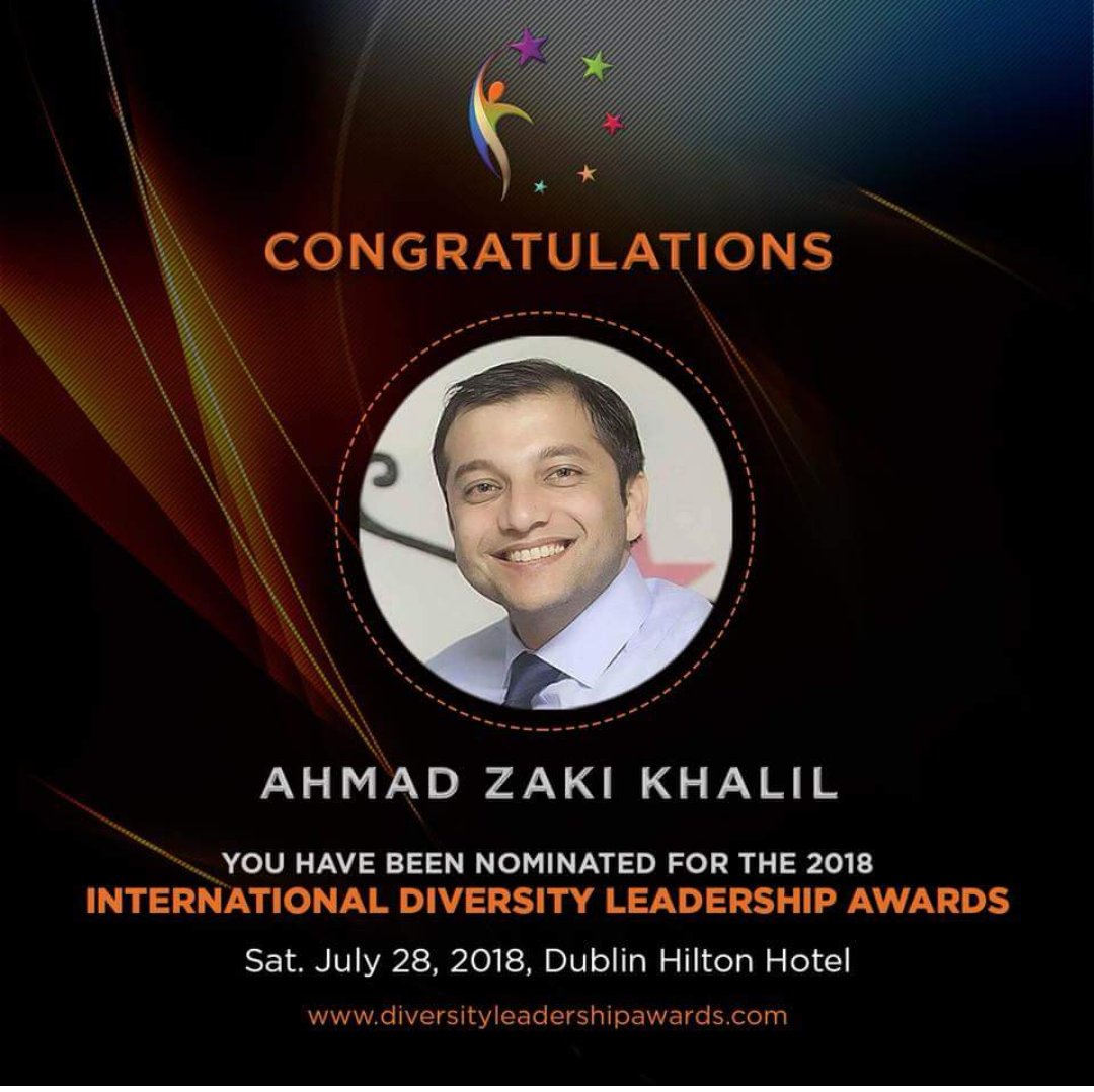 IDivLeadAwards's tweet photo. Congratulations Ahmad Khalil. Ahmad sits on the board of The Swedish Network of Refugee Support Groups. He is popularly known in the EU and International Relations circles as the Hope of Refugees. We look forward to seeing you on #SaturdayJuly28, at Hilton Dublin Airport https://t.co/LZQAgoV6in