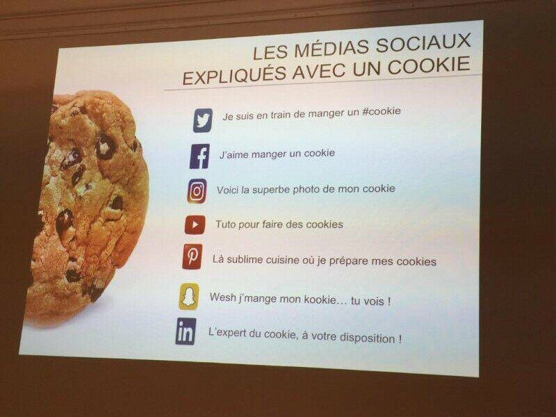 PraxisAcc's tweet photo. Les médias sociaux expliqués avec un cookie!
#Cookie #reseauxsociaux https://t.co/Bzpt4P8xZR