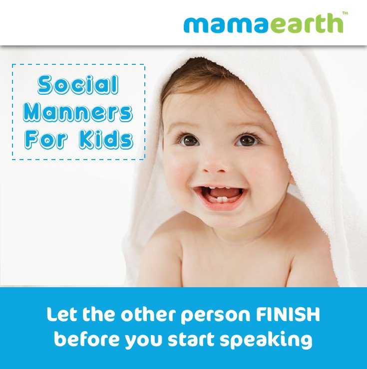 Shape your kid's future today!! Teach them the essential speaking manners, something taught well today will help them forever.
#Mamaearth #SocialManners #KidsManners #Etiquettes