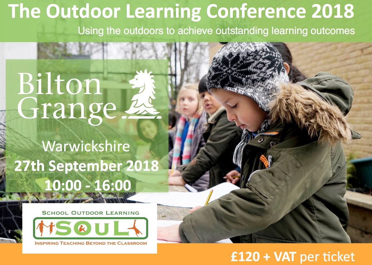 SOuLupdate's tweet photo. The #outdoorlearning conference 2018 @biltongrange If you are passionate about education beyond the classroom join this inspirational event for teachers and schools. £120 per ticket @TesResources @SpecialEDChat https://t.co/dnN7uDMIrw https://t.co/bS8736GVAu