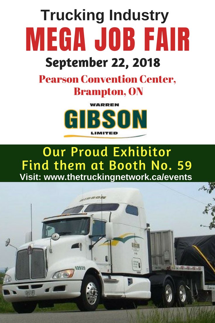 #JobFair #Trucking #Hiring 

Meet our proud exhibitor #WarrenGibson Limited in our Upcoming Mega Job Fair event on Sep 22nd at Pearson Convention Center, Brampton, ON. 

Find more info on thetruckingnetwork.ca/events