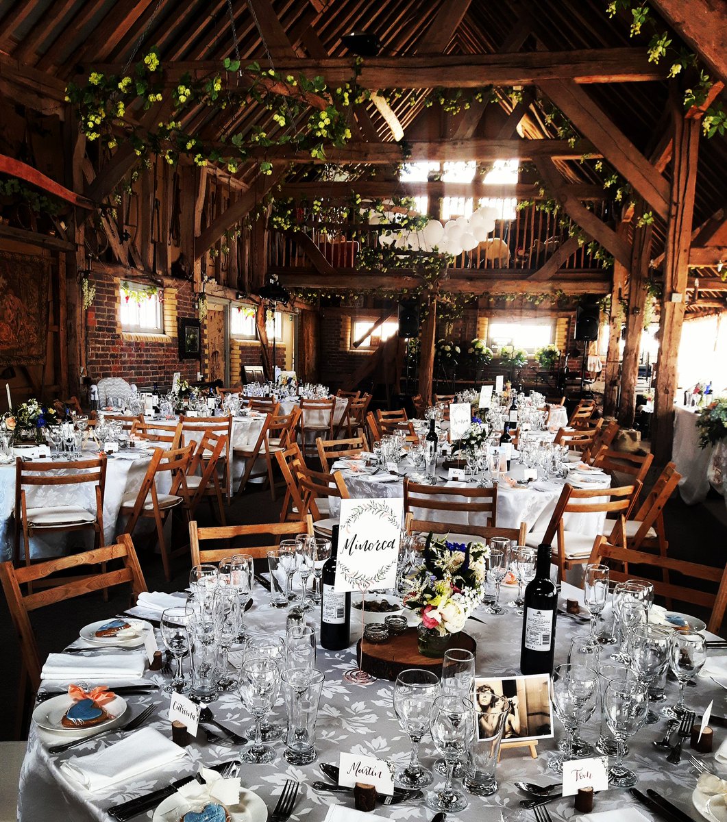 Stunning set up for a wedding! #barnwedding #horsham #catering #sussex #weddingday