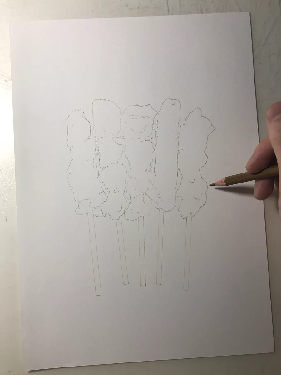 絵を描くのがうまい人が焼き鳥を描くと？これだけ立体的に描けるｗｗｗ