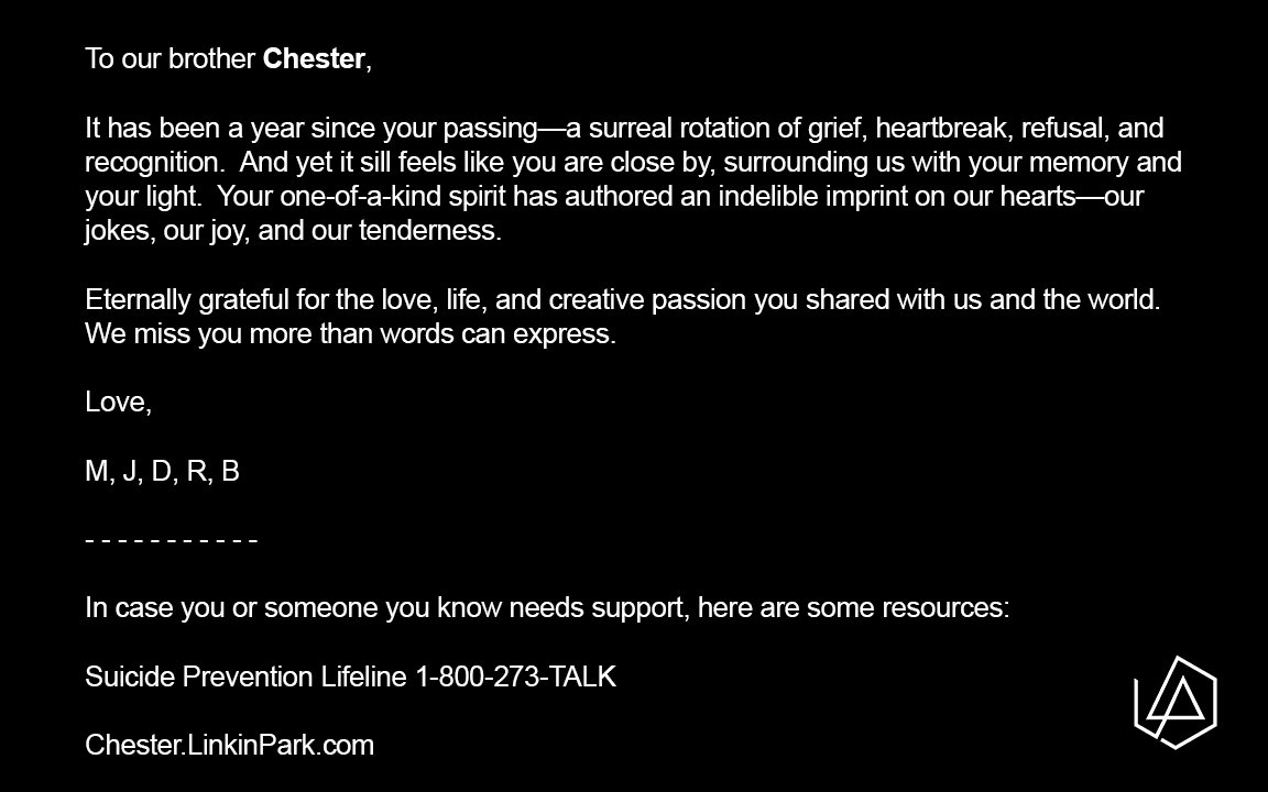 Chester.LinkinPark.com #MakeChesterProud #320ChangesDirection