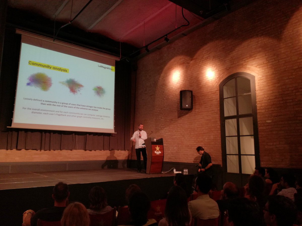 lamagnetica's tweet photo. We had a great time at #DataBeersBCN in #AntigaFàbrica @EstrellaDammCat last night, speaking about data, community structure and growth on Twitter. Thanks to @DataBeersBCN for inviting us! 🍻 https://t.co/shKZVu9TuR