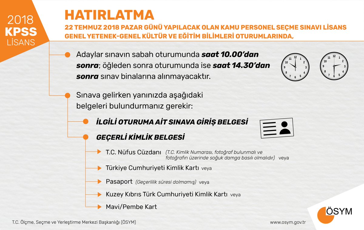 2018-KPSS Lisans Adaylarının Dikkatine!