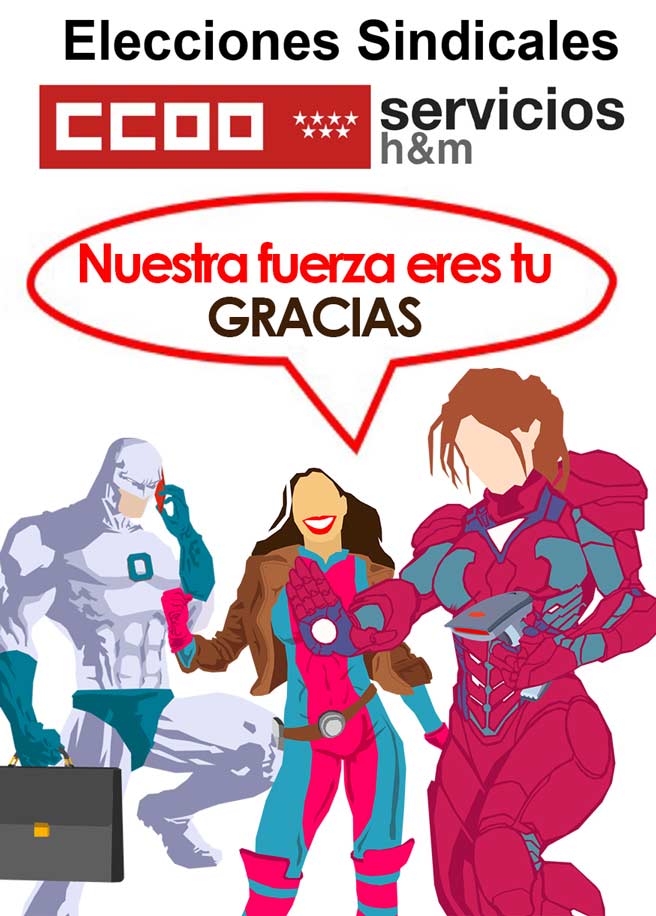MadridSindical's tweet photo. #CCOO gana las elecciones sindicales en las tiendas de H&M de #Madrid. Consigue 13 de 21 delegadas https://t.co/jNp3EGVnmB @ccoohmmadrid #ExigeCCOO https://t.co/SEWk4wg8yW