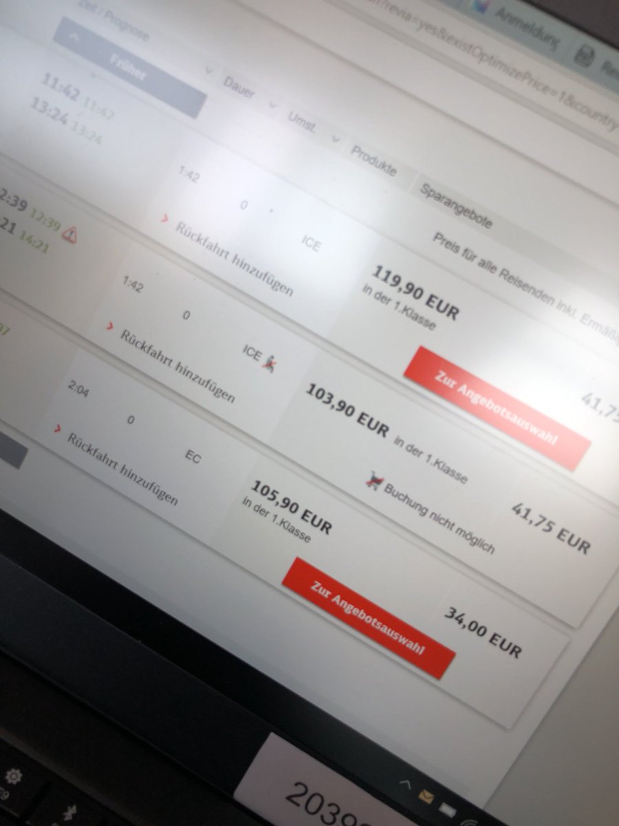 conzzzi's tweet photo. @DB_Bahn Sowohl Einzelbuchungen, als auch zusammen...das wird mir schon in Reise-Suche angezeigt: https://t.co/uUJwnBNtFH