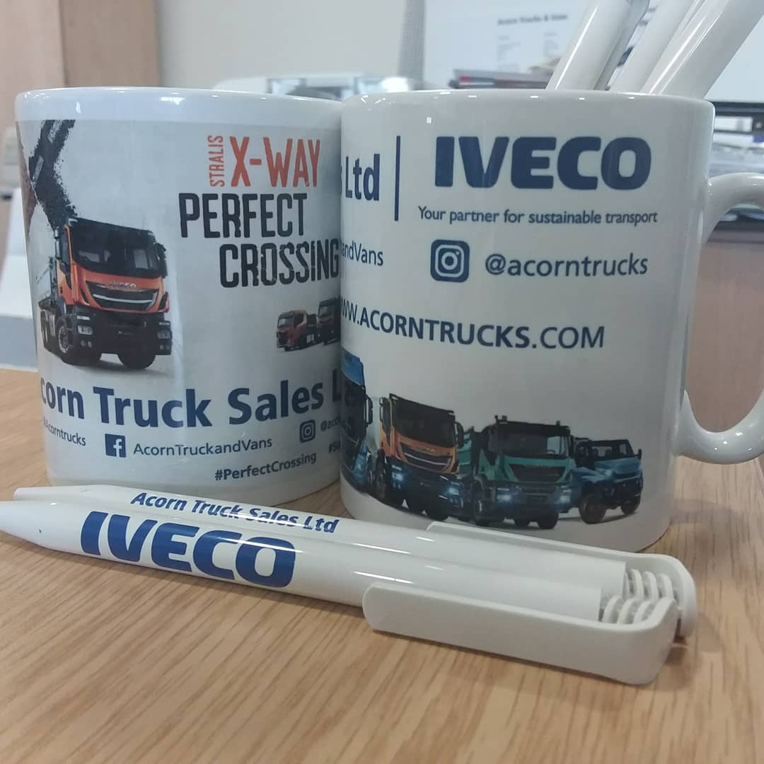 Acorntrucks's tweet photo. New Acorn Truck merchandise 😊 #acorntruckandvans #mugs #pens #vans #trucks #lorries #perfectcrossing #superloader #facebook #instagram #twitter #iveco #XWAY https://t.co/QN5gvAEx92