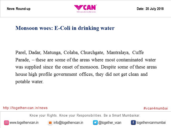 Retweeted TogetherVCAN (@Together_VCAN):

#Monsoon woes: E-Coli in #drinking #water

Click here to read more:
togethervcan.in/news/monsoon-w…    

#vcan4mumbai  togethervcan.in/news/monsoon-w…