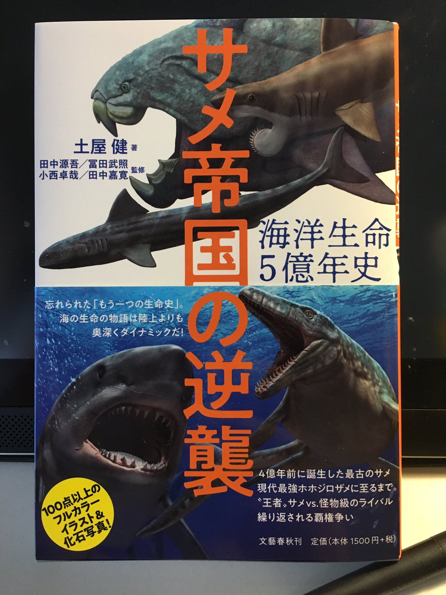 「サメ帝国の逆襲」
面白そうな本があったので衝動買いしてしまった
海の王者争いの歴史は生物史の中で一番面白いと思う 
