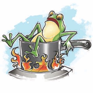 mazzahrani's tweet photo. Be aware of gradual changes around you! #theboilingfrog when researchers put a frog in a pan of boiling water, the frog quickly jumped out. On the other hand, when they put a frog in cold water and put the water to boil over time, the frog just boiled to death. https://t.co/uUpI0PhXYA
