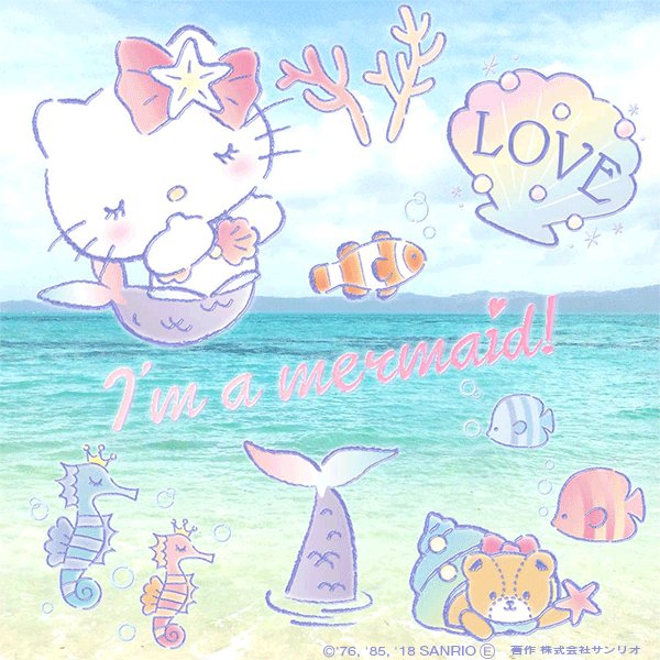 サンリオアニメモバイル 公式 アプリ情報 夏の写真用スタンプ配信中 キティ がサマー マーメイド に ロマンチックにデコってね Iphone Android対応 ハローキティコラージュ T Co dwlejtgm T Co Cxprbrwv9a Twitter