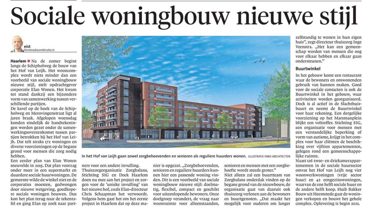 Sociale woningbouw nieuwe stijl Hof van Leijh vandaag in het <a href="/HaarlemDagblad/">HaarlemsDagblad</a>