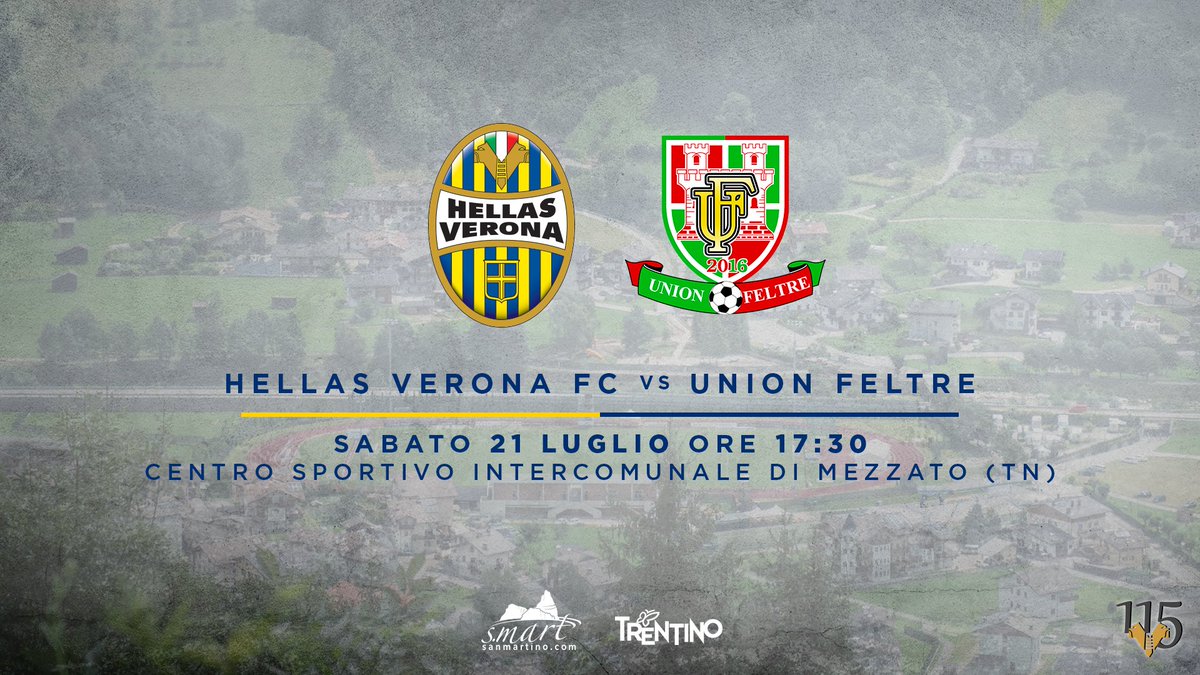 HellasVeronaFC's tweet photo. #Primiero2018: info match #VeronaUnionFeltre
Leggi qui ➡️ https://t.co/psPuqOkm3m
#DaiVerona https://t.co/qWKK042j6H