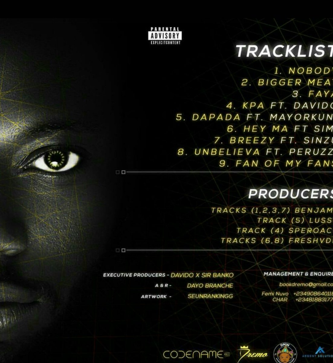 miccze3's tweet image. @Dremodrizzy @iam_Davido @SperoacHBeatZ @freshvdm @Peruzzi_VIBES @teeyeemixofficial @IamMayorKun  #CodenameEP out