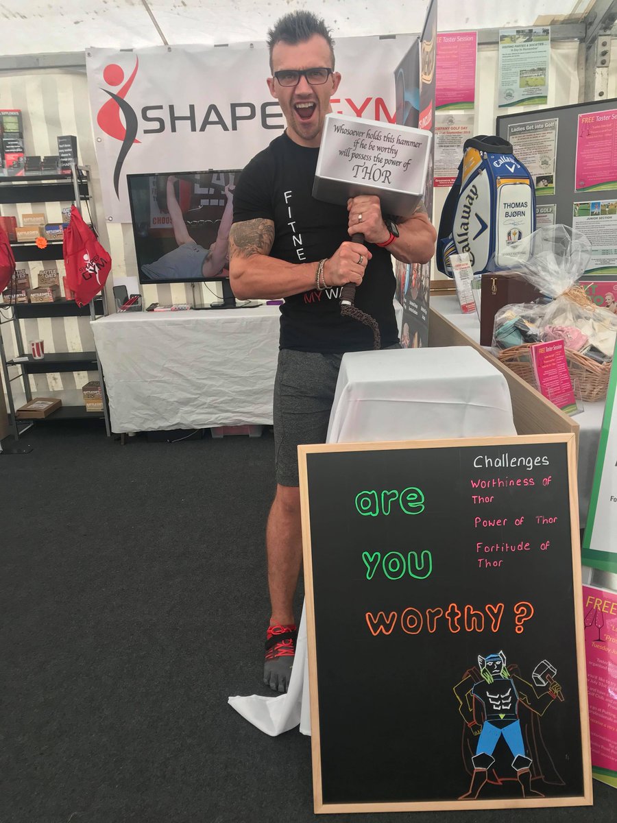 ShapesGym's tweet photo. We're at the @royallancsshow all weekend! Lots of prizes to win and competitions: who's going to be the worthy #Thor winner? 😄😄💪

Come say hi (in the Ladies Marquee, Stall 7) https://t.co/h57swoIBFb