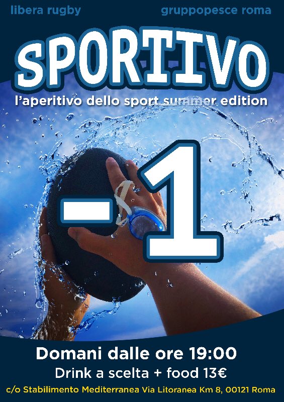 Meno uno al nostro #aperitivo #sportivo on the beach