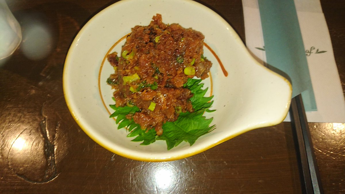 vYx829JIW3eaZSh's tweet image. 平日 #メイリーフ 
今日は #barspace に居ます😌
おつまみのかつおのなめろう🐟