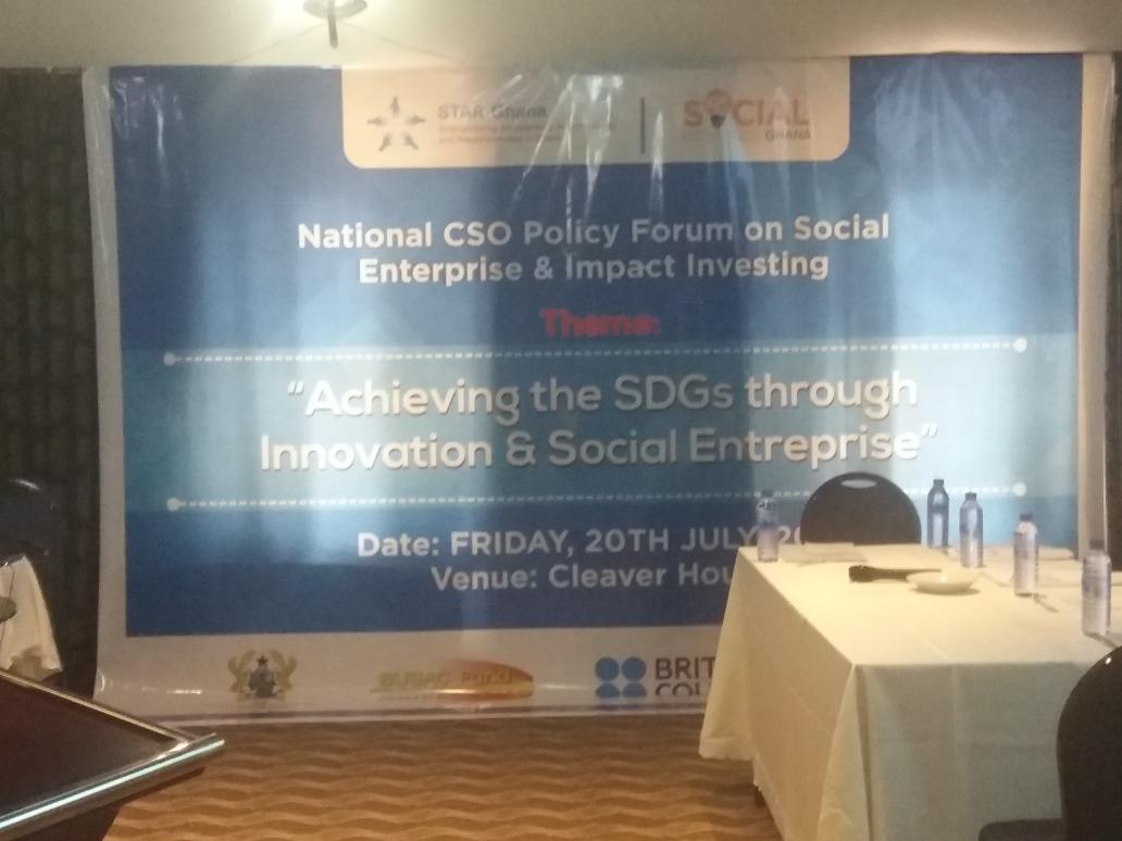 SEGhana's tweet photo. National CSO Policy Forum on Social Enterprise &amp; Impact Investing  just now starting - it's an exciting day! https://t.co/2FUwgqbSBT