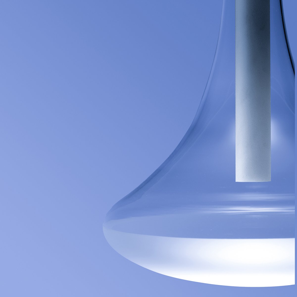CATHODE. A scientific looking bulb made from blown glass. 
It’s shaped like a Cathode and brings to mind a light bulb that was never born.
Think steampunk: situations in which instruments were inspired by the rudiments of electricity. Finished with brushed brass or matt white.