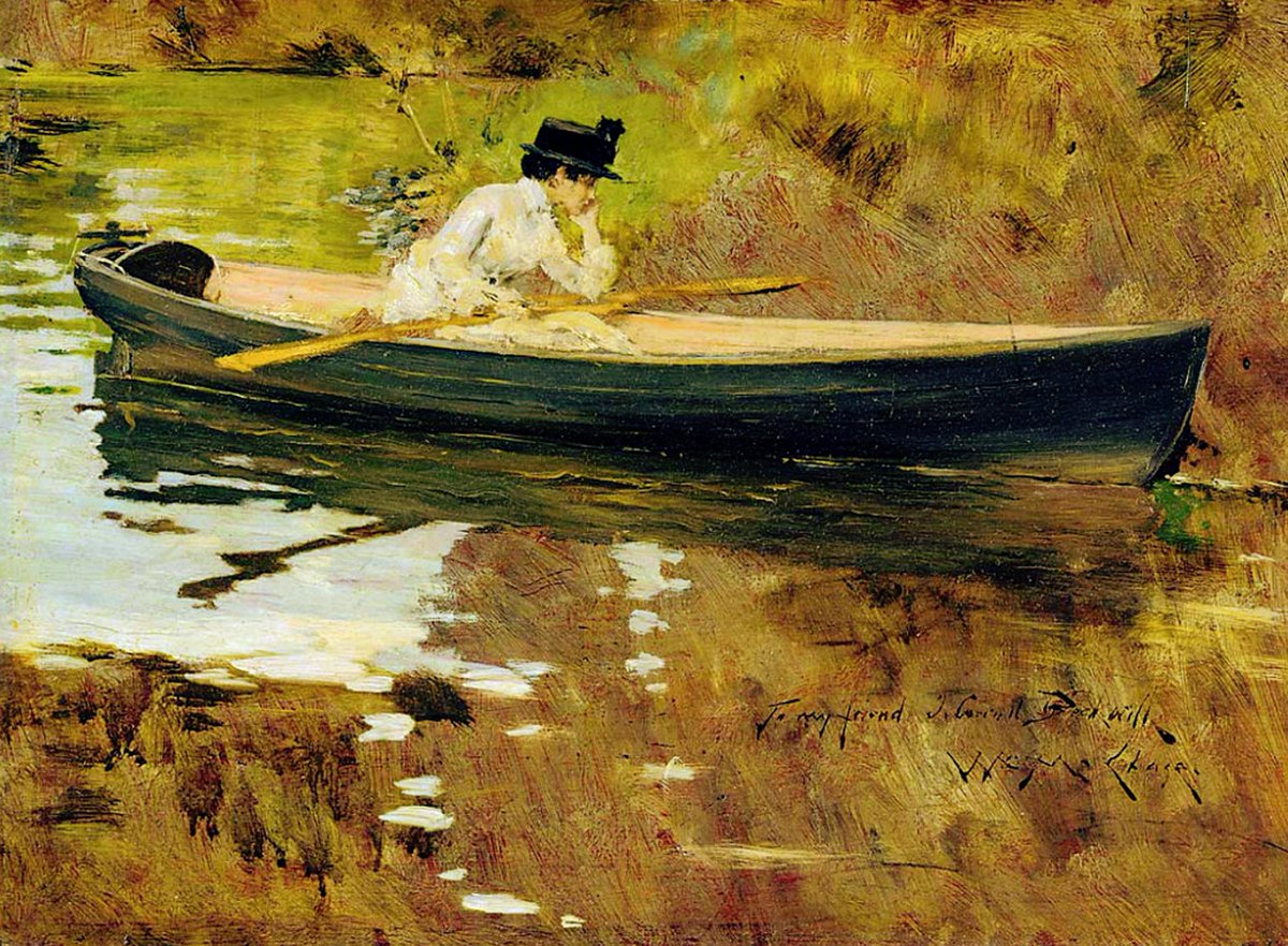 bernimora17's tweet photo. 376. “Mrs Chase in Prospect Park”, 1886, de William Merritt Chase. El pintor conoció a Alice Gerson en 1880 y siete años más tarde se casó con ella. La joven pareja se instaló en Brooklyn, donde pintó sus primeras escenas de parques.
#williammerrittchase #revistaportaldelaseu https://t.co/WX69fFDp6H