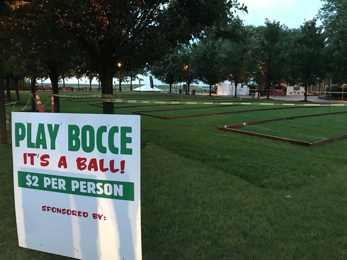 Excited to test out my bocce skills this morning, sounds like a combo of golf and 🥌? I have no idea 😂😂 #fore!!