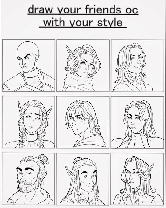 This took way longer than I wanted it to and at some point I ran out of friends/ocs so the last two don't actually count since they're mine but there you go a bunch of dnd/dw assholes who I'll be tagging in the post below ? 