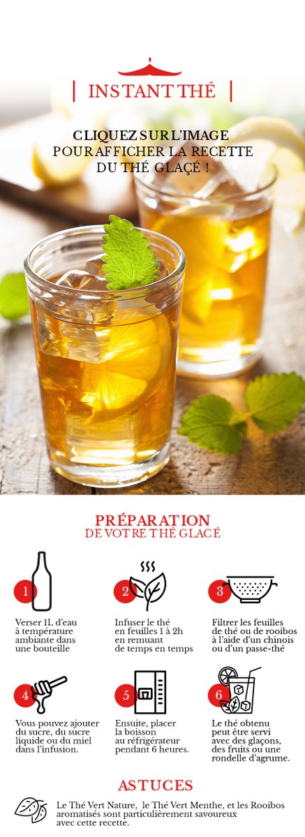 {INSTANT THÉ} Les beaux jours sont là et il est temps de déguster de délicieux thés glacés ! L'idée vous tente ? Nous attendons vos photos ! #thé #théGlacé
