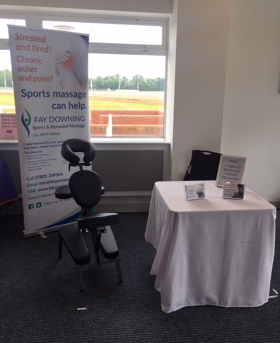 Printed pop up roller banner for goo.gl/NNfp31 Fay offers sports and remedial massage