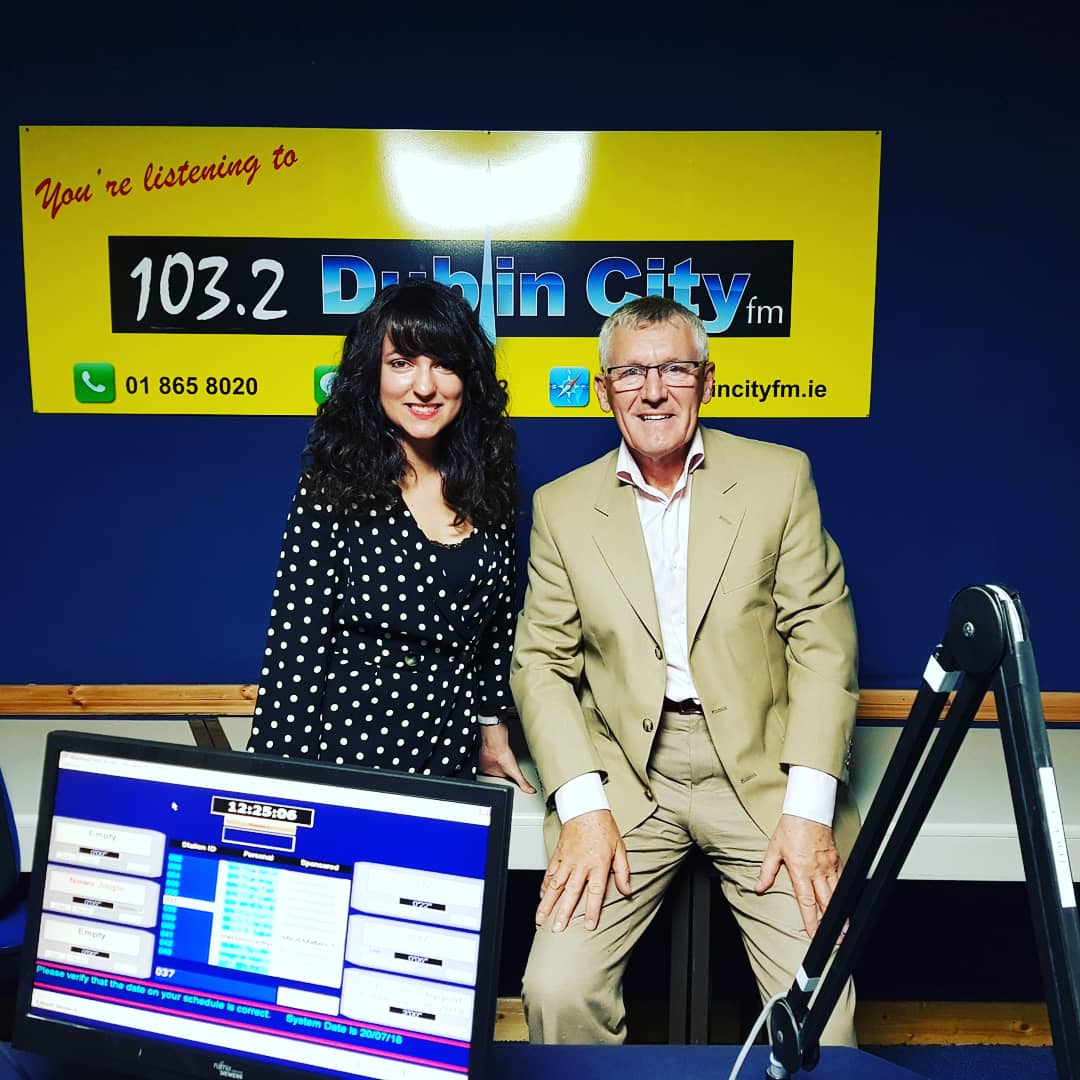 ILauraEnache's tweet photo. Great being on #dublincityfm earlier today. Had a super conversation with Don Harris @TalkBackIreland. Thank you! #JCIIreland #opportunities #LeadInnovateTransformGrow #liveradiointerview https://t.co/ZvfCGMd1ST