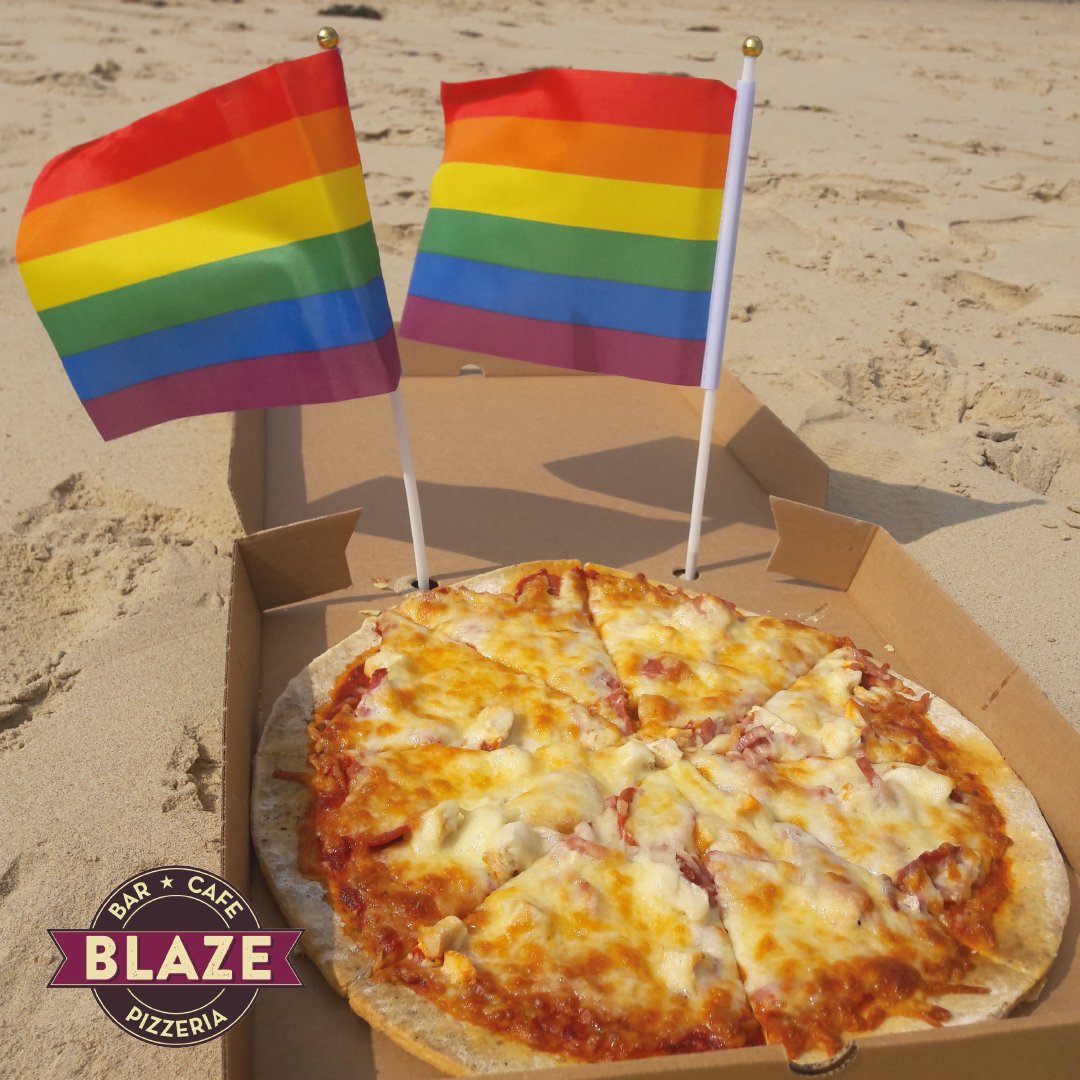 We're looking forward to supporting @IWPride tomorrow! 🌈 The majority of our menu is available to takeaway which means you can enjoy a Blaze meal while watching the parade or taking part in the beach celebrations! 🎉