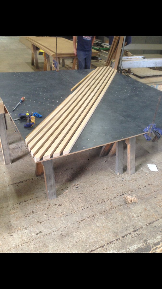 OakCity_Customs's tweet image. Just a few strips of wood. Stay tuned! #holepattern #layoutlife #wallart #O2gym