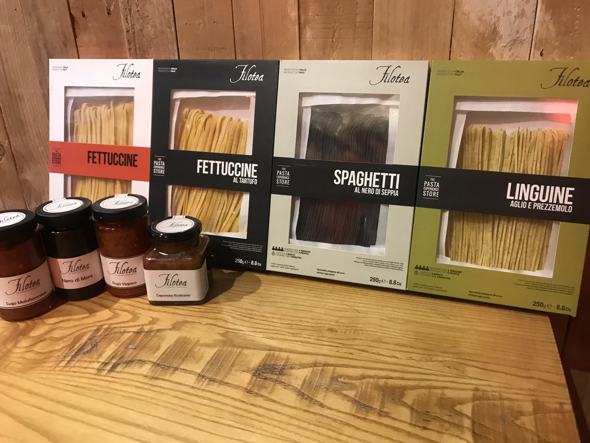 Beautiful artisan pasta and sauces from Filotea are now available at the Salvi's Deli!