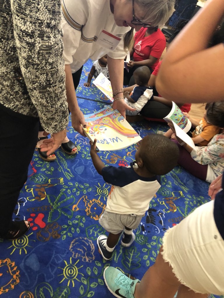 Looks like everyone had a wonderful time reading together at the @KinderCare #DC event today, and every child who attended received their own copy of “Water” by Frank Asch! #bookstokids