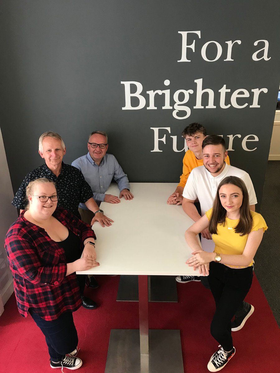 Brightworkltd's tweet photo. Pictured below is our interns Josh, Thomas & Clare with their mentors. They've had an awesome 4 weeks on internship with us! But we are sad to say goodbye today as it is their last day, they have been so much help and we will miss them @CareerReadyUK #scotintern18 #MyFutureSelfie https://t.co/YBVpTM2Fyn