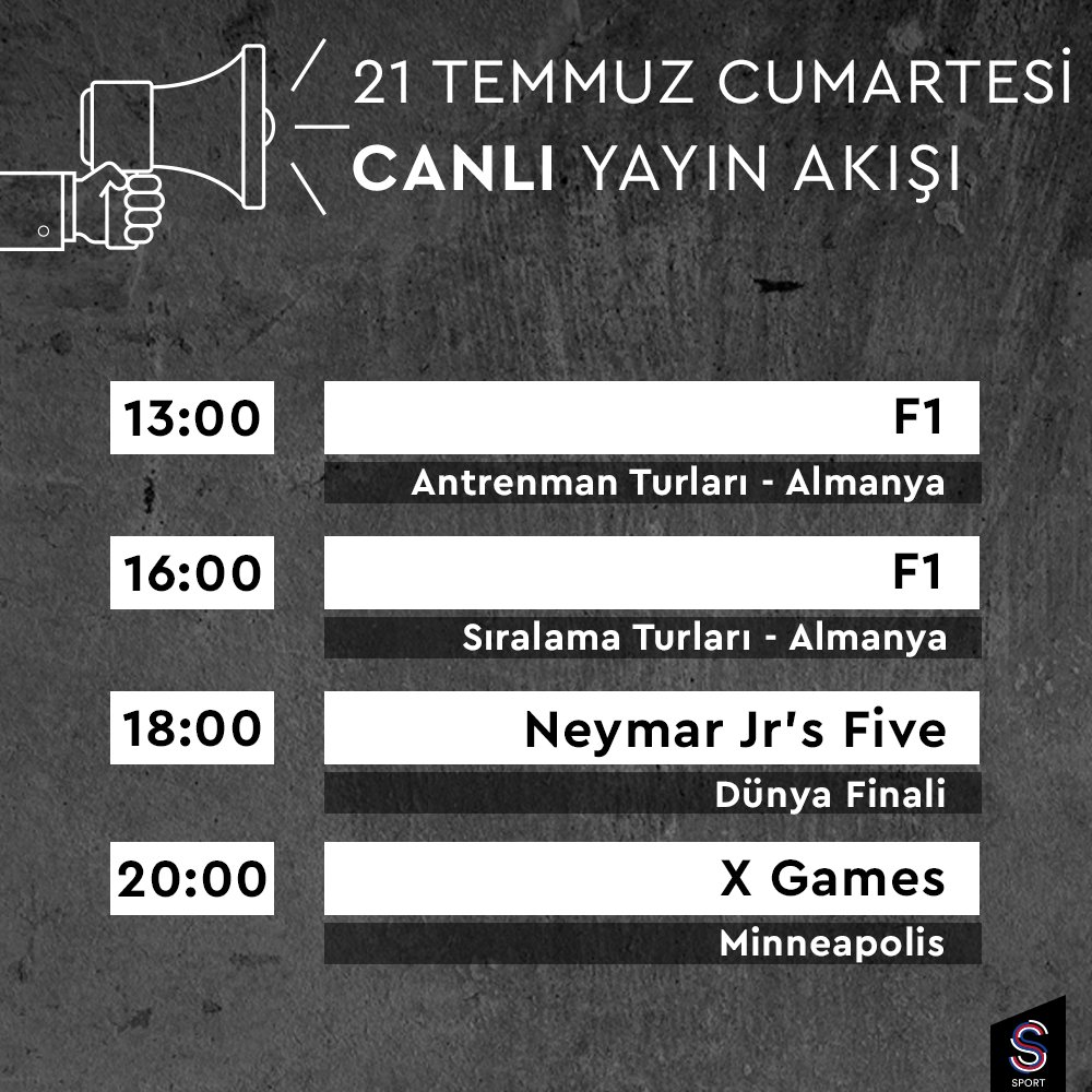 s sport on twitter iste s sport ta 21 temmuz cumartesi gununun canli yayin akisi yayin akisinin tamamina https t co qvixjqtuqs adresinden ulasabilirsiniz https t co ixwr80db9s twitter