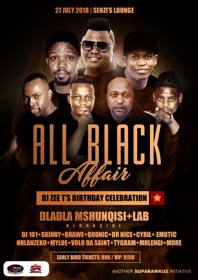 Taytellemboys's tweet photo. Catch Taygrqm & Trill+@sfisoonthekeys #27 July #Senzi's Lounge #Dj ZeeT Birthday Celebration #All Black Affair 🔥🔥🔥Be there!!! https://t.co/t8XsElaDEW