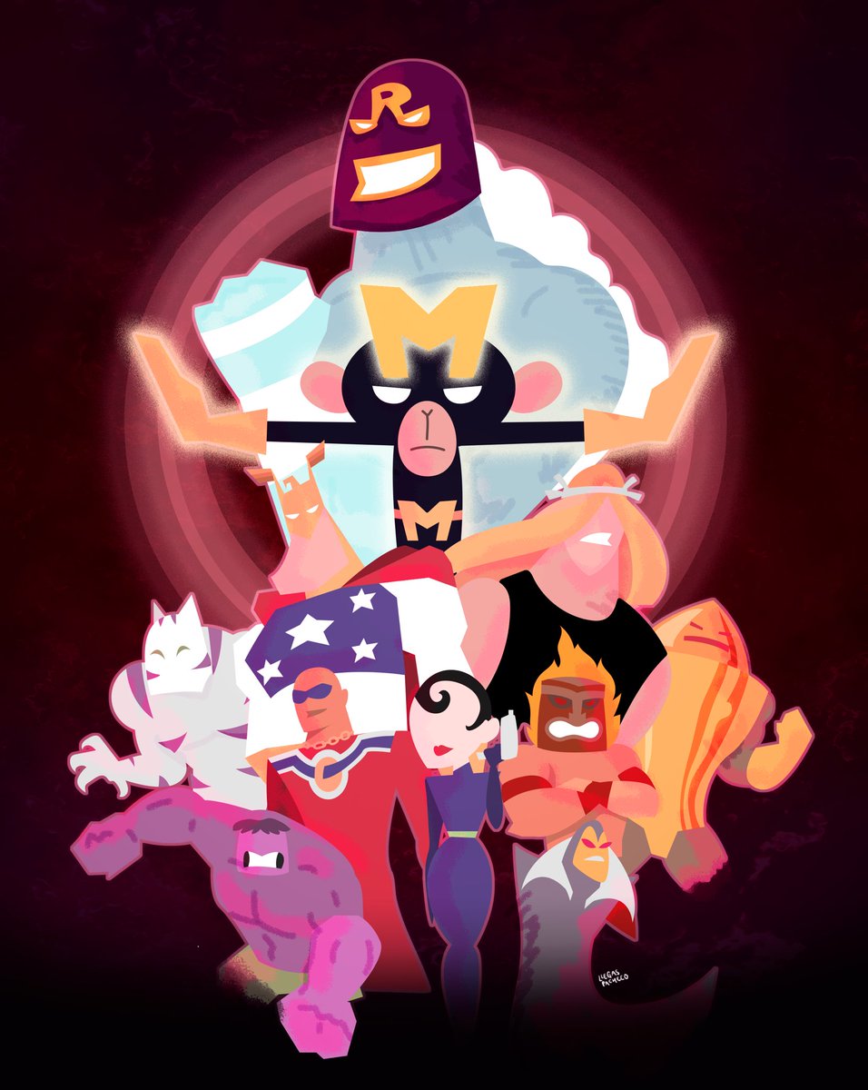 llegaspacheco's tweet photo. Hoy es #ViernesDeIlustracion ✏️ y @jonytentaculos escogió como tema #CartoonNetwork90s así que me aventé un tributo de Monkey y Justice Friends a lo Avengers https://t.co/8YQ1pVAsRq