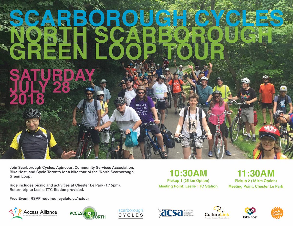 Gearing up for the Bike Host Picnic with our friends <a href="/ScarbCycles/">Scarborough Cycles</a> Saturday, July 28th.

Register with <a href="/CycleToronto/">Cycle Toronto</a> to join the North Scarborough Green Loop Tour and discover some of the great cycling Scarborough has to offer: 

cycleto.ca/civicrm/event/…

#BikeTO #BikeScarborough
