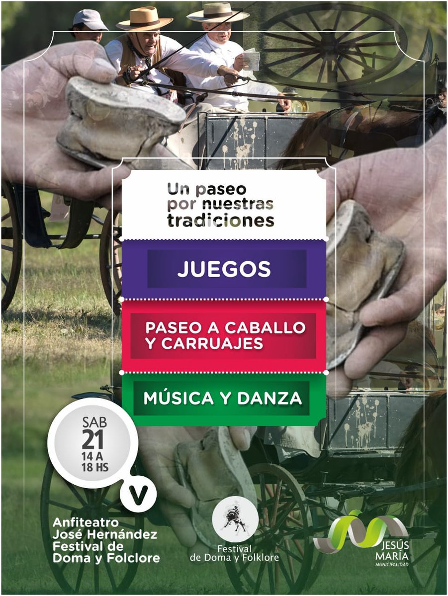 AnfiteatroJM's tweet photo. 🇦🇷 ¡El Anfiteatro sera el lugar para pasar una tarde repleta de tradición!
Mañana desde las 14hs hasta las 18hs. ☀️
🎤 Música en vivo.
💃 Academias de danzas folclóricas. 
🎉 Juegos Tradicionales 
🐎 Paseos a caballo.
¡Trae el mate y tu familia para pasar un lindo sábado! 🤹 https://t.co/sh2tM9OvhG