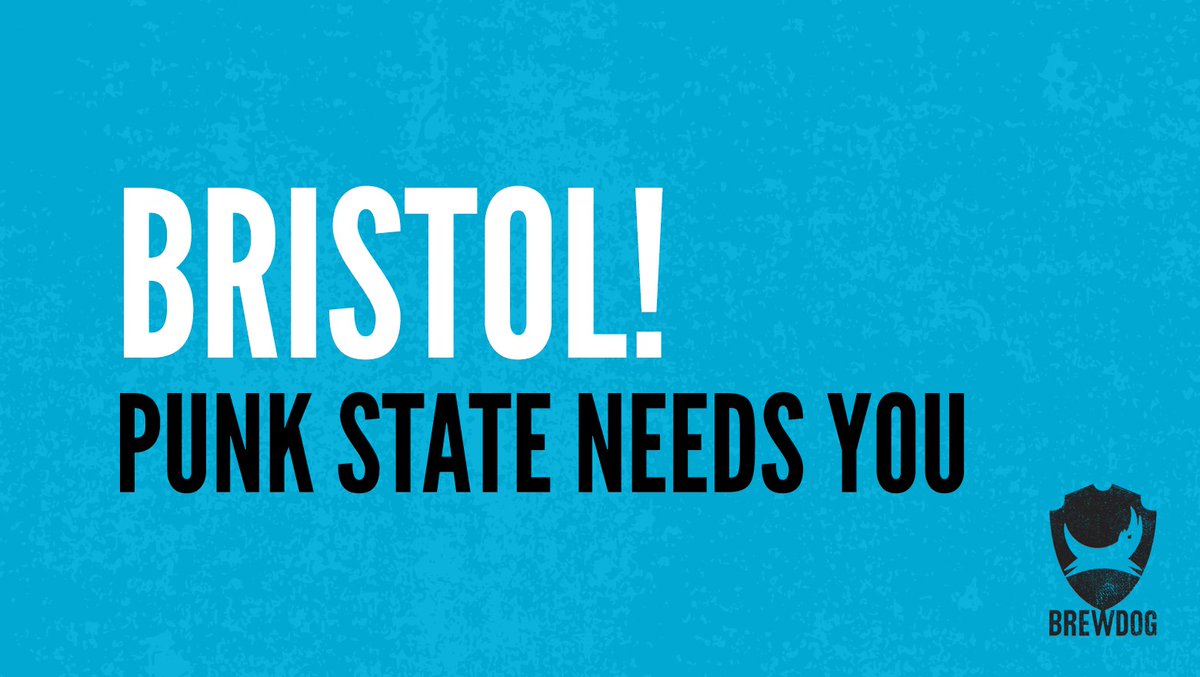 BrewDog's tweet photo. Bristol! The #PunkState has landed! We are here to bring you beer! Tell us why you deserve a case of cold, fresh Punk IPA. Our delivery vans are on standby... https://t.co/VCjgdiG2wi