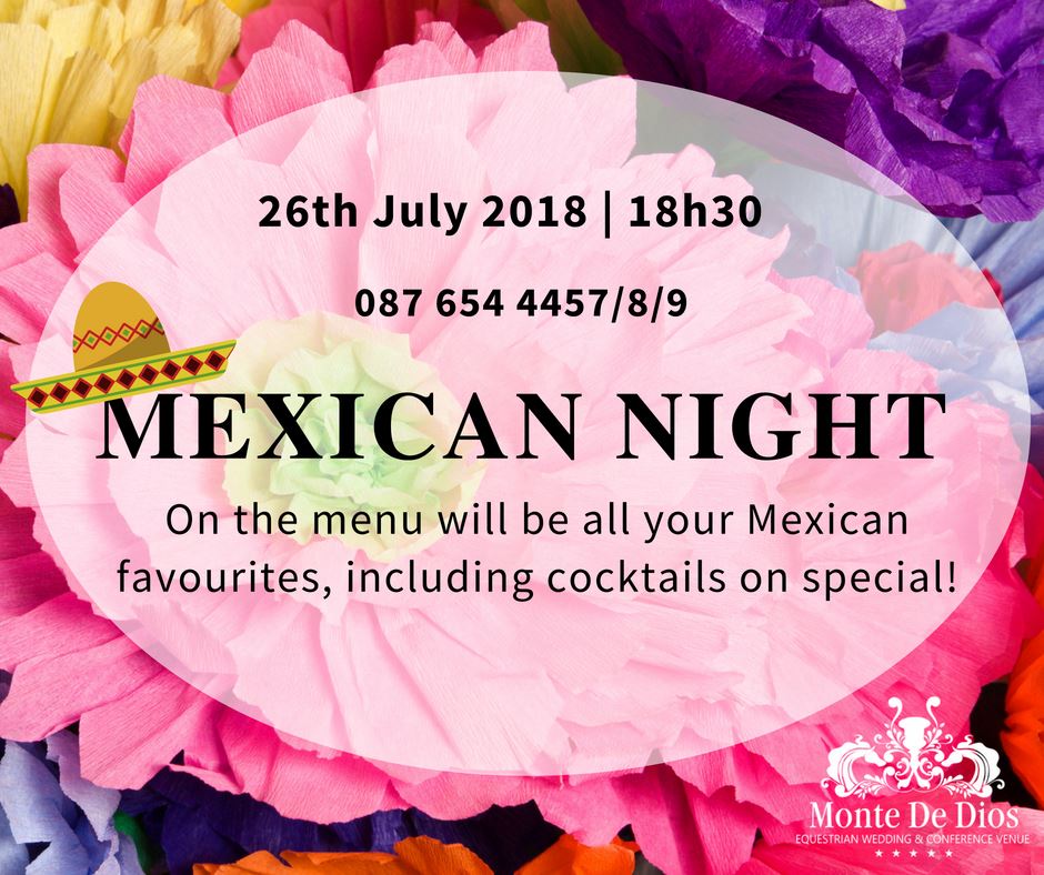 Don't miss out on our Mexican Night next week; book now by following this link: q2b.co.za/OnlineTickets/…