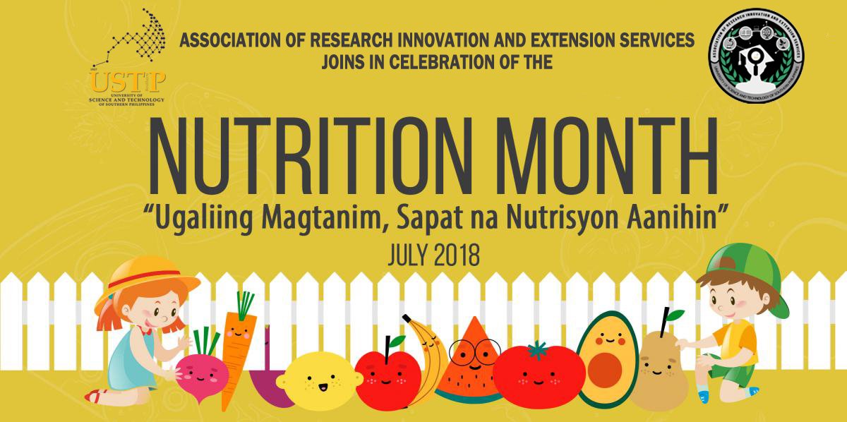 USTP_ARIES's tweet photo. USTP-ARIES joins in celebration of the Nutrition Month. Theme: Ugaliing mag tanim, Sapay na Nutrisyon Aanihin." https://t.co/nwVJvXw7n3
