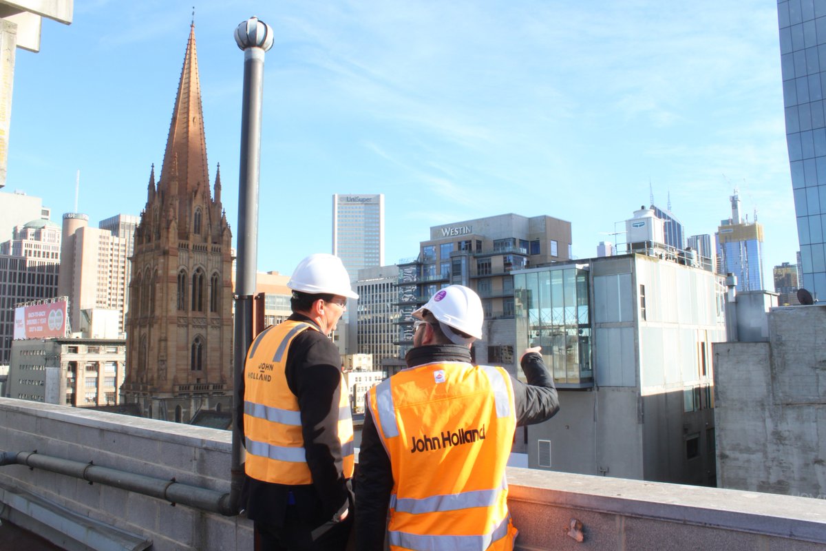 site inspection on our new project- heart of Melbourne here, and brilliant energy and vision to work on <a href="/JohnHollandAus/">Jolland Hohn</a> next home.