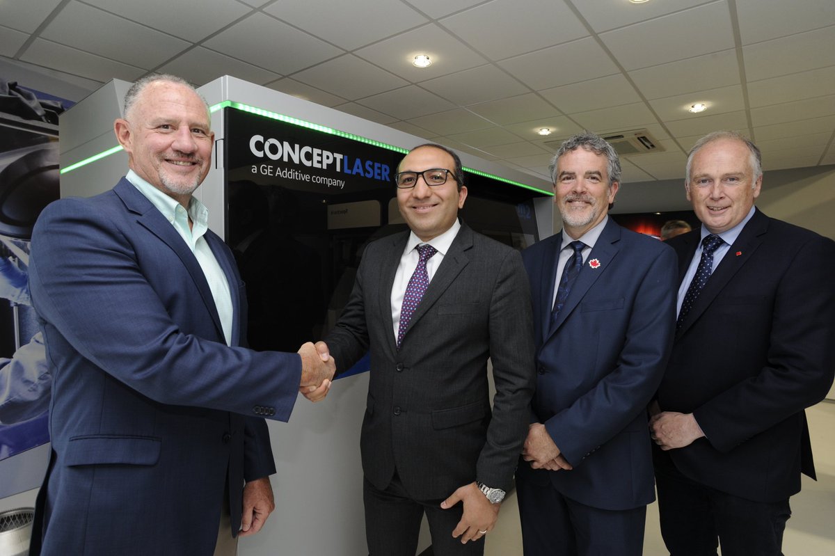 GEAdditive's tweet photo. The @UNB has selected a Concept Laser M2 cusing metal laser machine, with its commercialization partners. The university is spearheading Canada's first Marine Additive Manufacturing Center of Excellence. #3dprinting #3dgeeks  https://t.co/kqtyWeEME9 https://t.co/N1GbdcrCiY