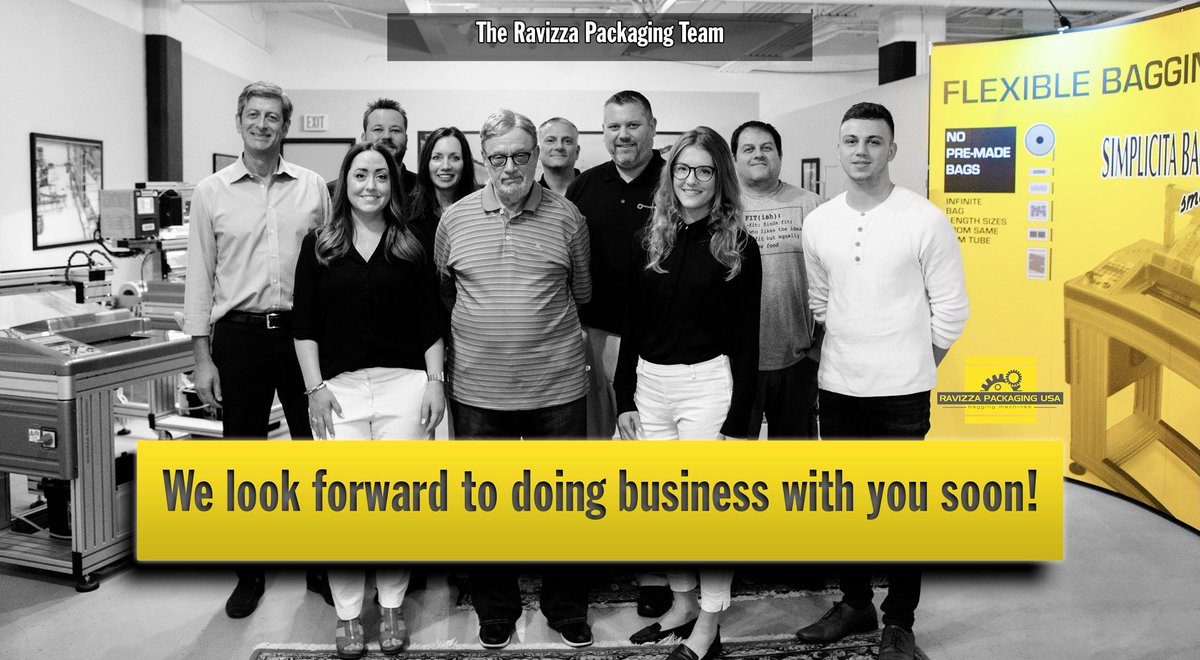 BuyPremier's tweet photo. The Ravizza Packaging Team wishes you a Happy Friday! We look forward to doing business with you soon! #HappyFriday #FriYay #business #flexiblebagging #Ravizza #bags #teamwork https://t.co/oXHMRMftLH