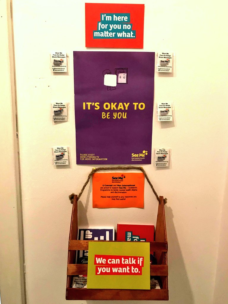 emmadiamondhair's tweet photo. Thanks @seemescotland for providing us with great resources now available to our clients, staff - or just anyone who may find them useful! 
This is part of our ongoing push to support See Me's campaign to help tackle stigma &amp; discrimination against mental health @uconceptglasgow https://t.co/kn4wB7Ful3
