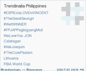trendinaliaPI's tweet photo. Trend Alert: #AskJoaquin. More trends at https://t.co/TZXb4mnJSt #trndnl https://t.co/r5QjnwOeue